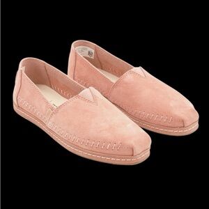 Women’s Toms suede comfort slip on loafers Blush shoes size 6